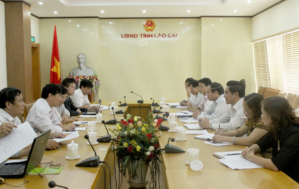 Đoàn công tác Trường Đại học Nông nghiệp Hà Nội làm việc với UBND tỉnh Lào Cai